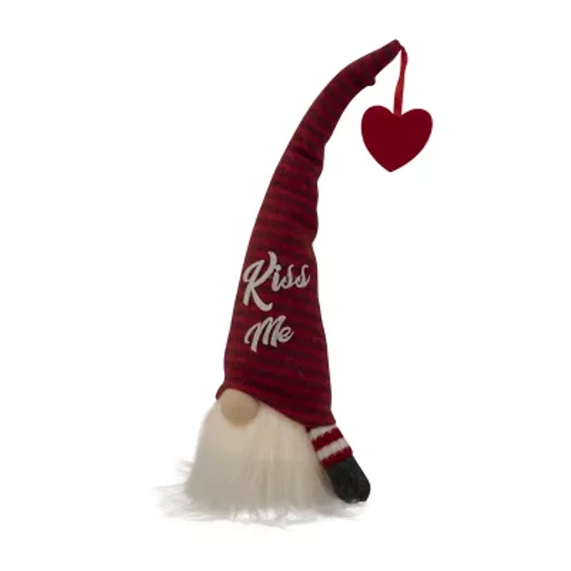 Northlight Red Striped Kiss Me Valentines Day Gnome