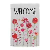 Northlight Roses And Hearts Floral Garden Flag