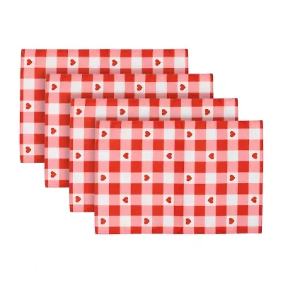 Northlight Checkered Hearts Mat