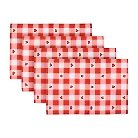Northlight Checkered Hearts Mat