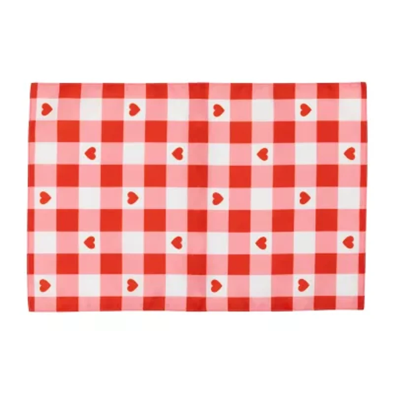 Northlight Checkered Hearts Mat