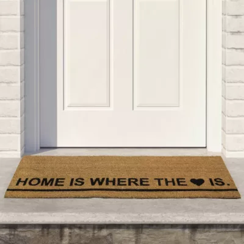 Northlight Home Is Where The Heart Is Outdoor Rectangular Doormat