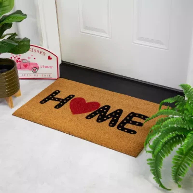Northlight Home Heart Outdoor Rectangular Doormat