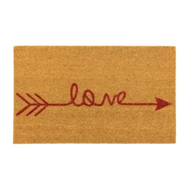 Northlight Love Arrow Outdoor Rectangular Doormat