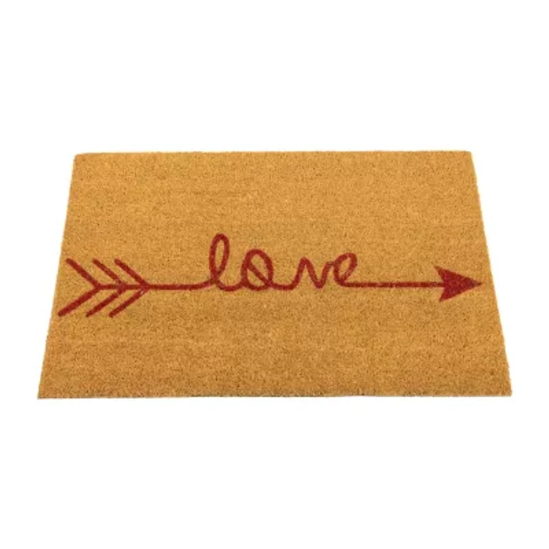 Northlight Love Arrow Outdoor Rectangular Doormat