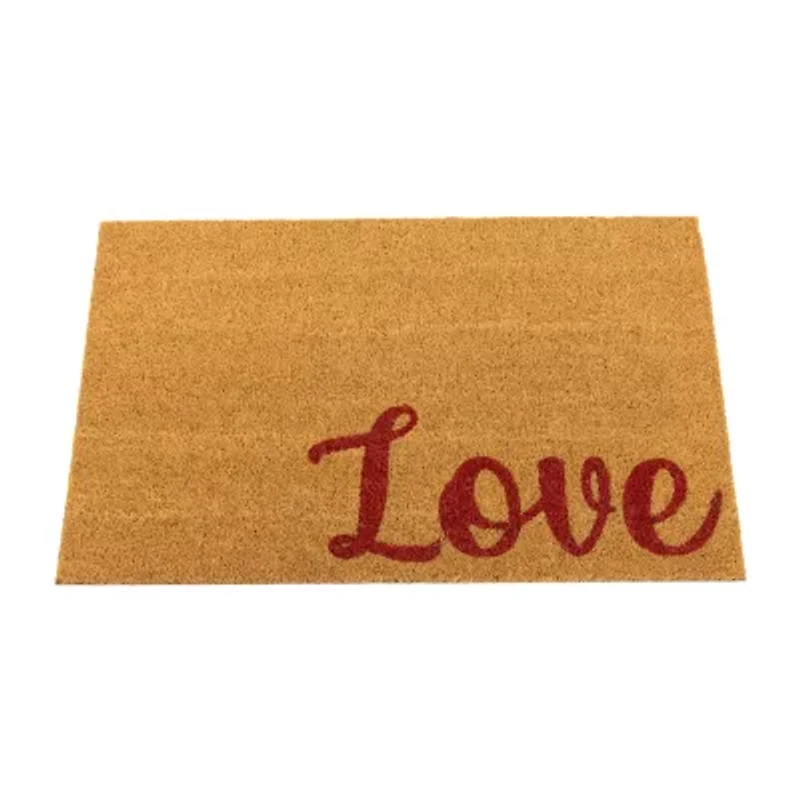 Northlight Love Outdoor Rectangular Doormat