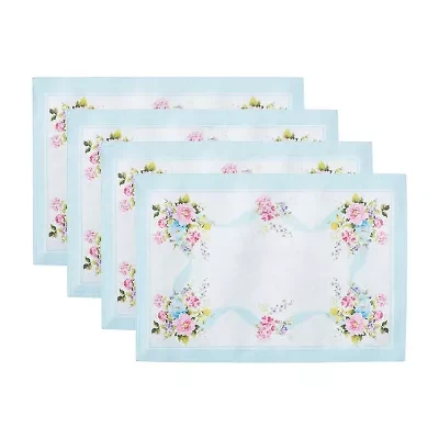 Elrene Home Fashions Rose Cottage Engineered 4-pc. Placemats
