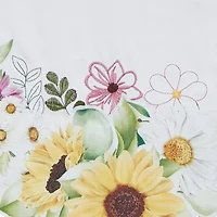 Elrene Home Fashions Sunflower And Daisies Cutwork Tablecloth