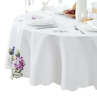 Elrene Home Fashions Spring Hydrangea Floral Cutwork Tablecloth