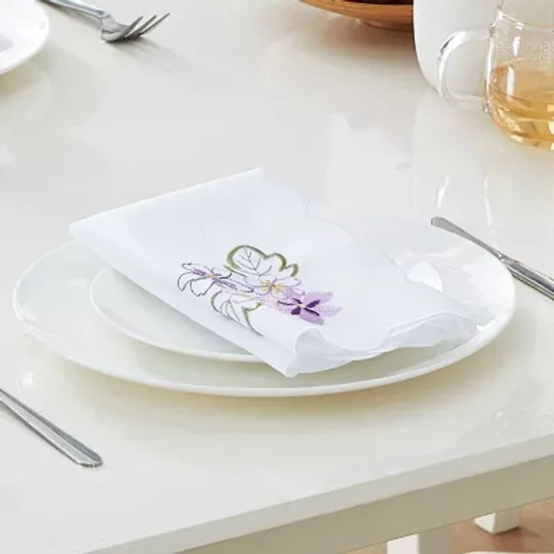 Elrene Home Fashions Spring Hydrangea Floral Cutwork 4-pc. Napkins