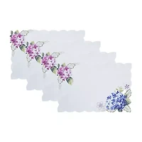 Elrene Home Fashions Spring Hydrangea Floral Cutwork 4-pc. Placemats