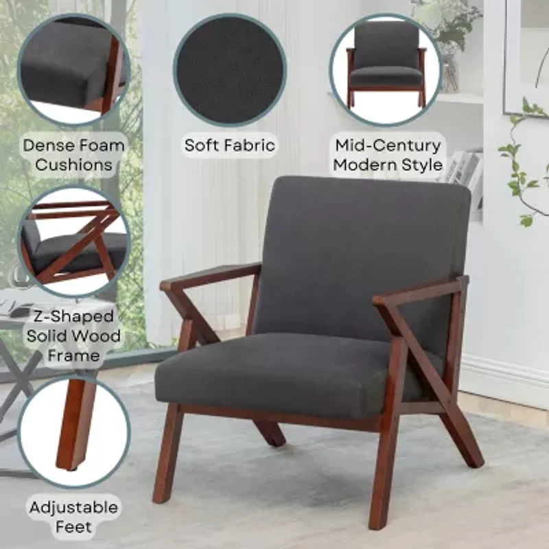 Take-A-Seat Cliff Mid-Century Modern Accent Lounge Armchair