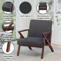 Take-A-Seat Cliff Mid-Century Modern Accent Lounge Armchair