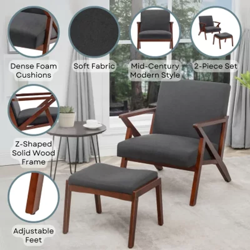 Cliff Chair & Ottoman Set