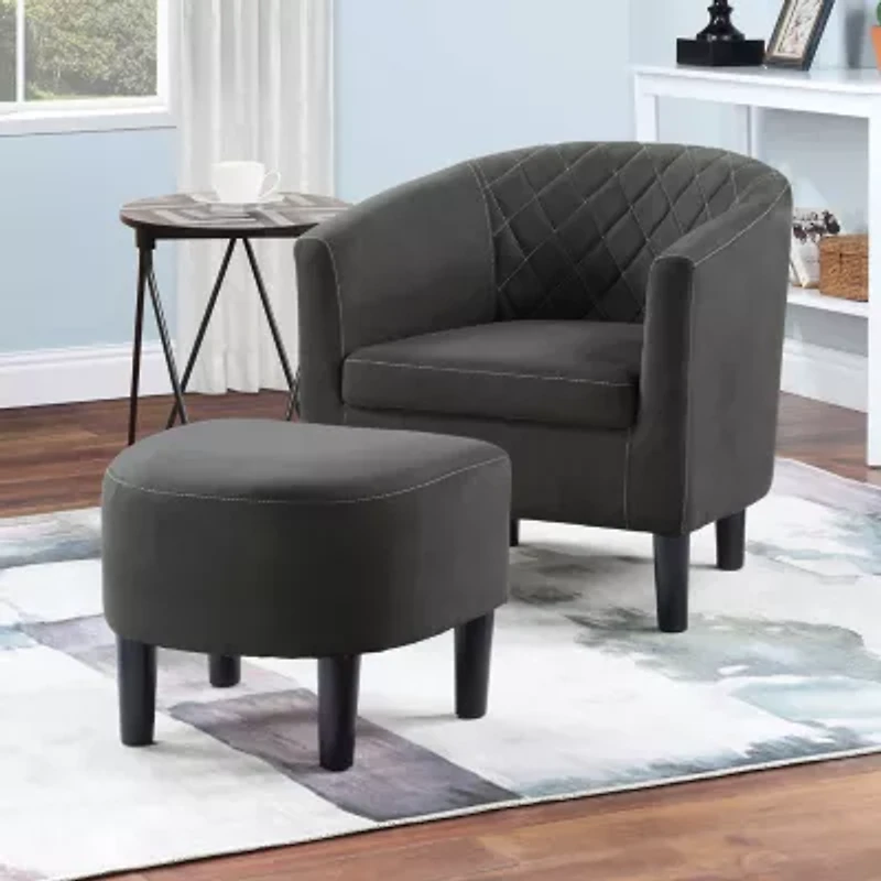 Roosevelt Chair + Ottoman Set