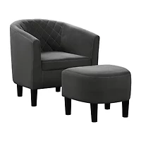 Roosevelt Chair + Ottoman Set