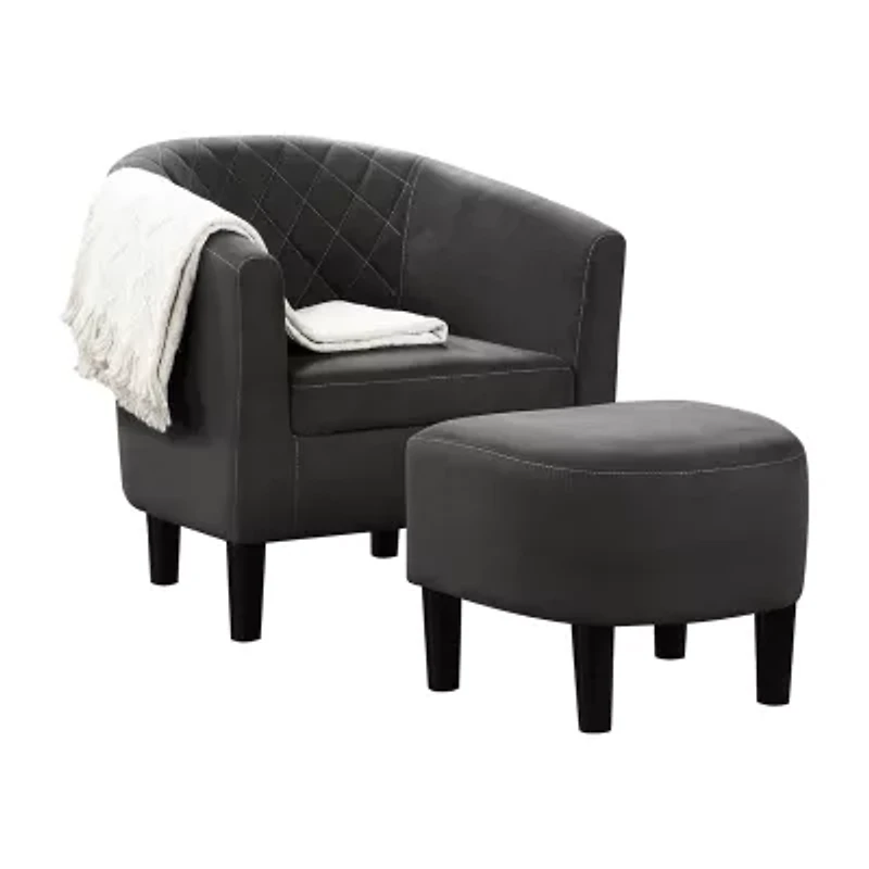 Roosevelt Chair + Ottoman Set