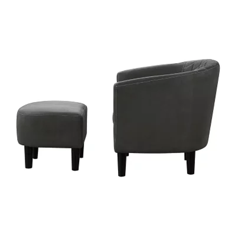 Roosevelt Chair + Ottoman Set