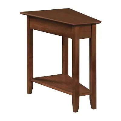 American Heritage Wedge End Table with Shelf