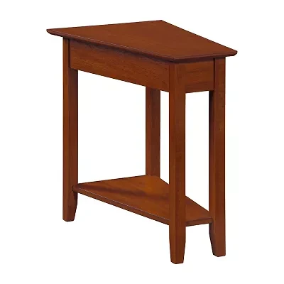 American Heritage Wedge End Table with Shelf