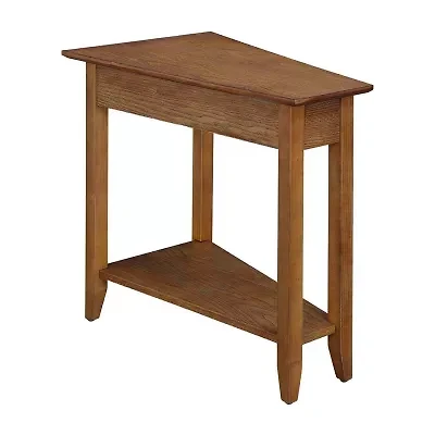 American Heritage Wedge End Table with Shelf