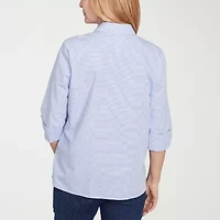 Alfred Dunner Classics Womens 3/4 Sleeve Blouse