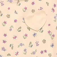 Okie Dokie Toddler & Little Girls Round Neck Short Sleeve Regular Fit Graphic T-Shirt