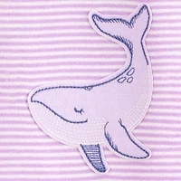 Carter's Baby Girls Rib Crew Neck Long Sleeve Footed Pajamas