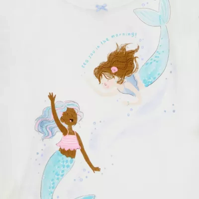 Carter's Baby Girls Rib Crew Neck Short Sleeve 4-pc. Pajama Sets