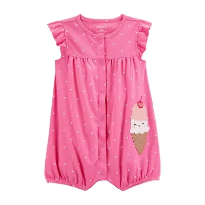 Carter's Baby Girls Short Sleeve Dots Romper