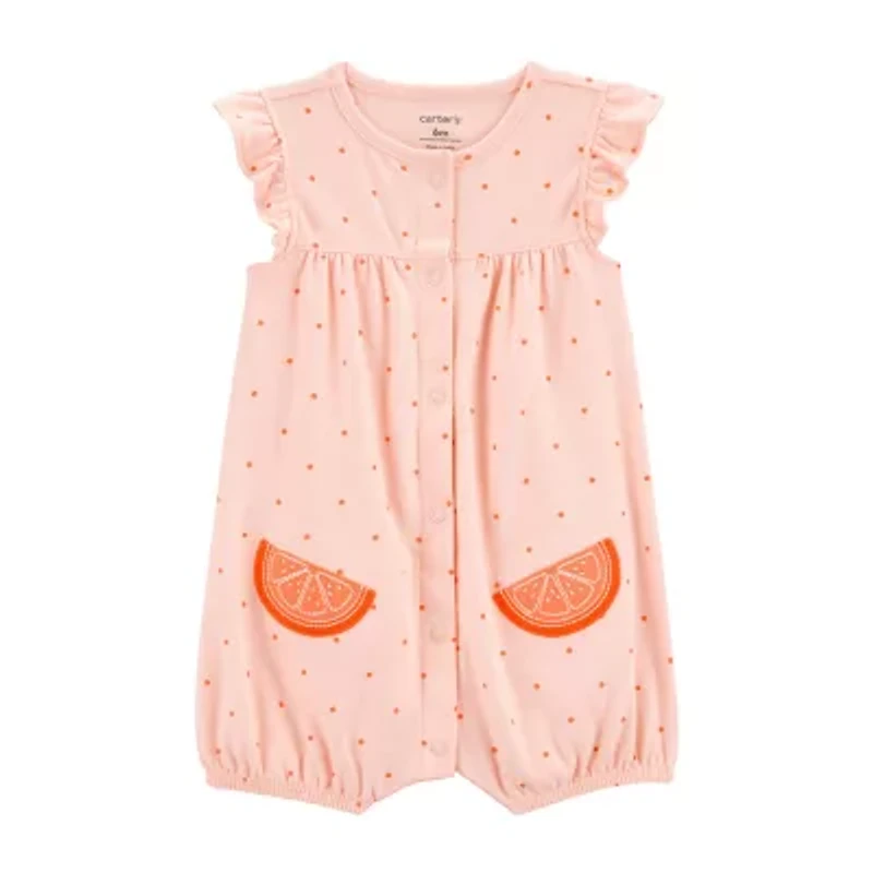 Carter's Baby Girls Short Sleeve Dots Romper
