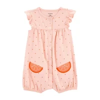 Carter's Baby Girls Short Sleeve Dots Romper