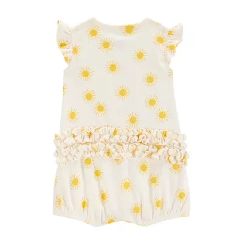 Carter's Baby Girls Short Sleeve Floral Romper