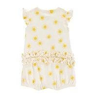 Carter's Baby Girls Short Sleeve Floral Romper