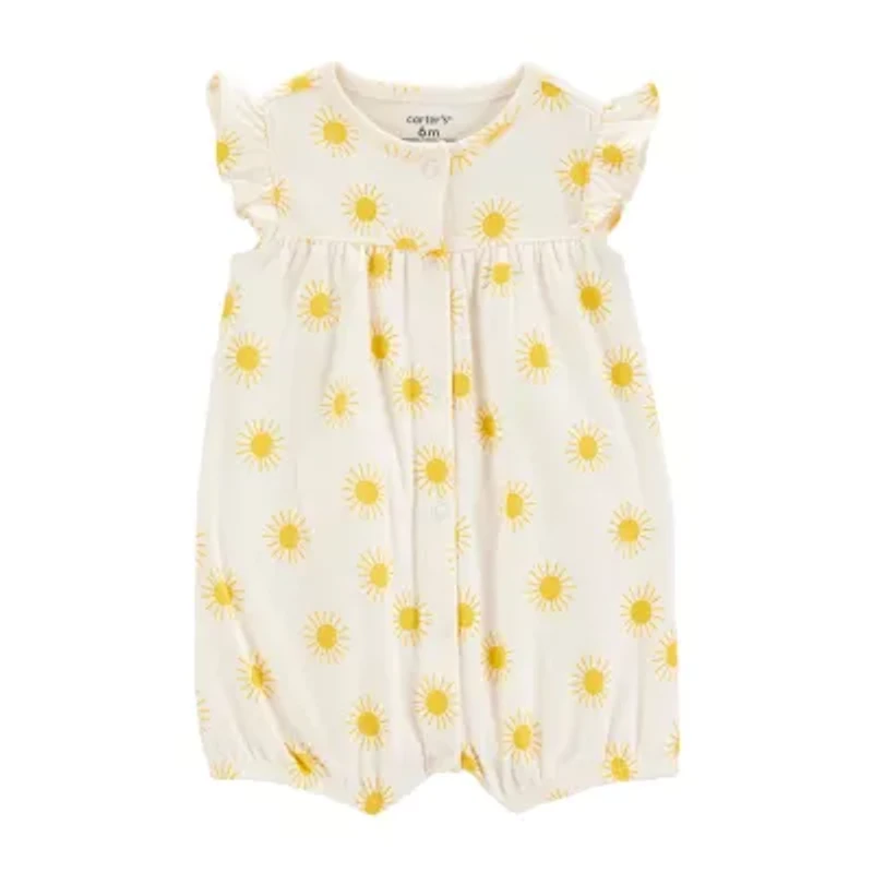 Carter's Baby Girls Short Sleeve Floral Romper