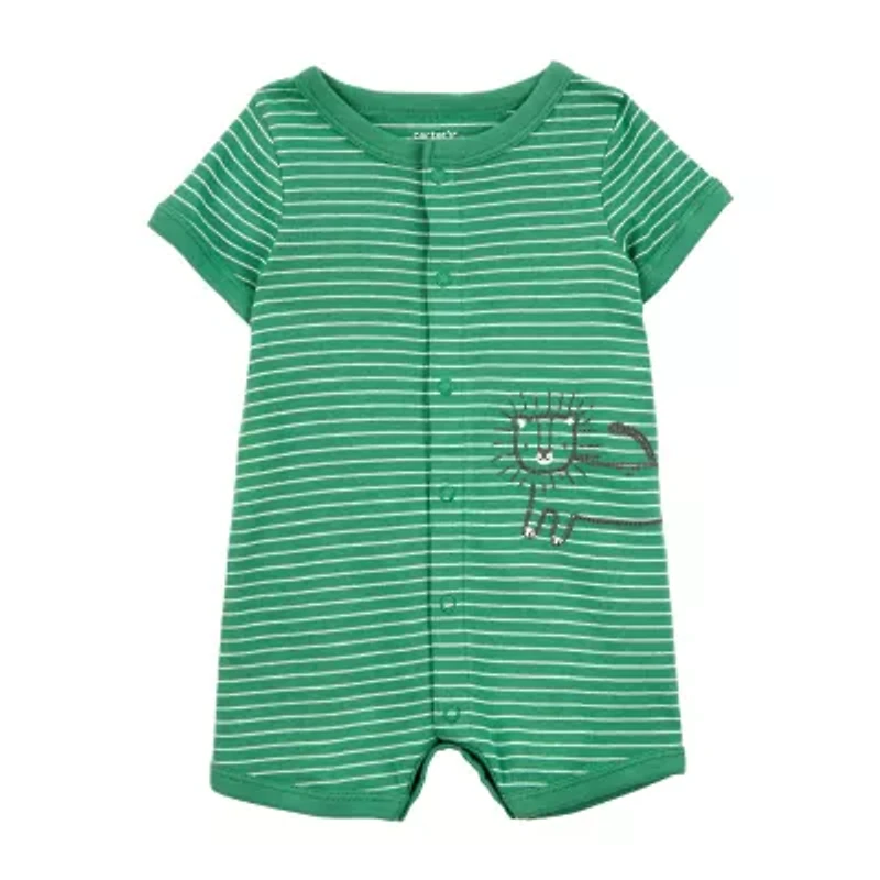 Carter's Baby Boys Short Sleeve Striped Romper
