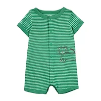 Carter's Baby Boys Short Sleeve Striped Romper