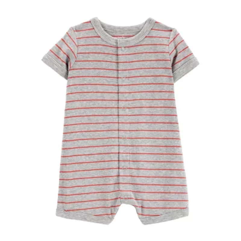 Carter's Baby Boys Short Sleeve Striped Romper