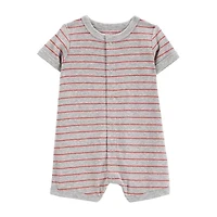 Carter's Baby Boys Short Sleeve Striped Romper
