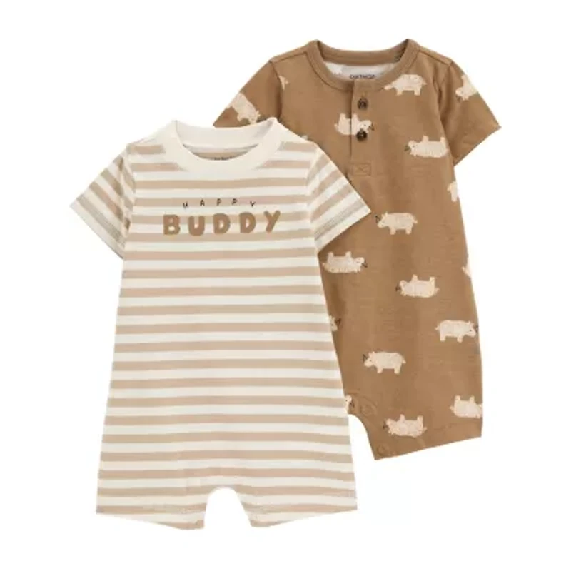 Carter's Baby Boys Short Sleeve Striped 2-pc. Romper