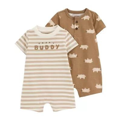 Carter's Baby Boys Short Sleeve Striped 2-pc. Romper