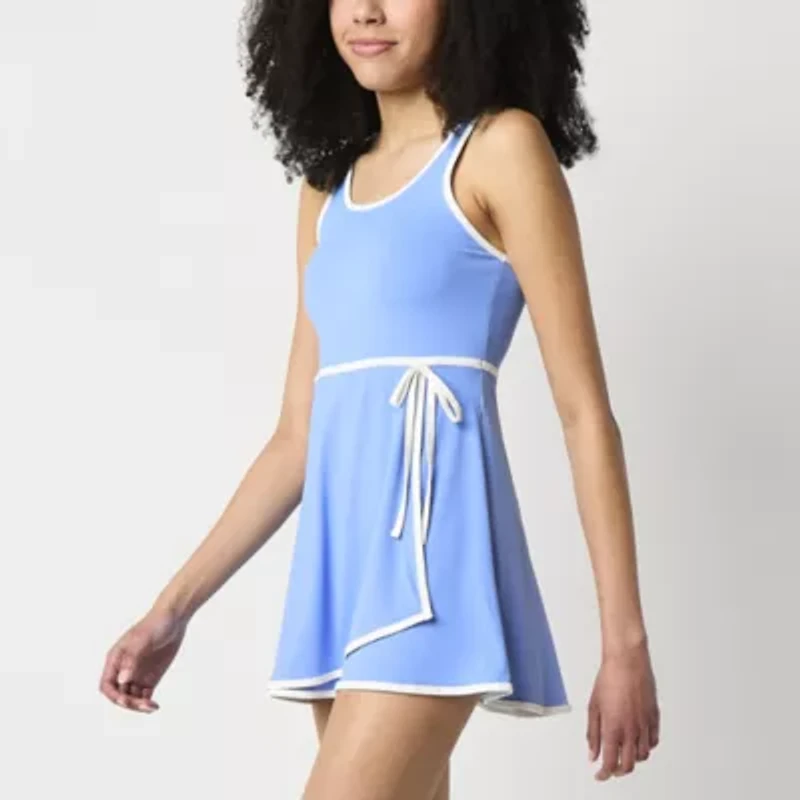 Arizona Built Shorts Womens Juniors Sleeveless Midi Active Tennis Dress