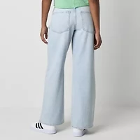 Arizona Juniors Womens Low Rise Wide Leg Jean