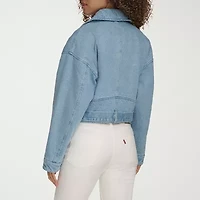 Levi's® Midweight Denim Belted Wind Resistant Womens Motorcycle Jacket