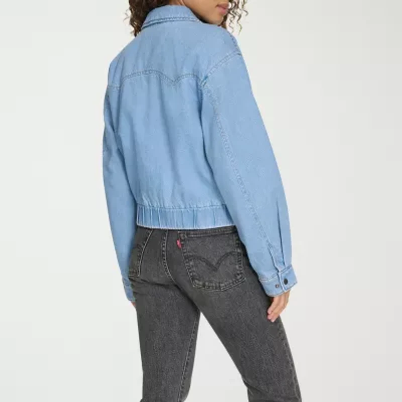 Levi's® Denim Wind Resistant Midweight Womens Bomber Jacket