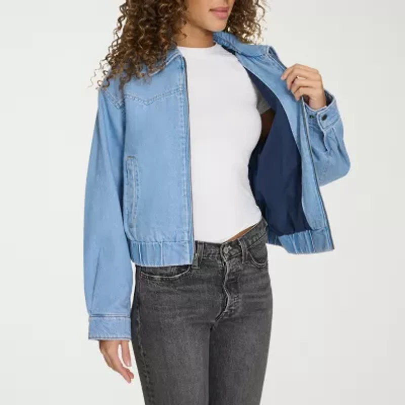 Levi's® Denim Wind Resistant Midweight Womens Bomber Jacket