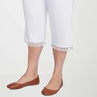 Alfred Dunner Dress Code Womens Plus Stretch Fabric Straight Mid Rise Capri Pant