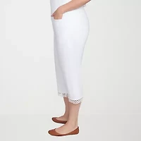 Alfred Dunner Dress Code Womens Plus Stretch Fabric Straight Mid Rise Capri Pant