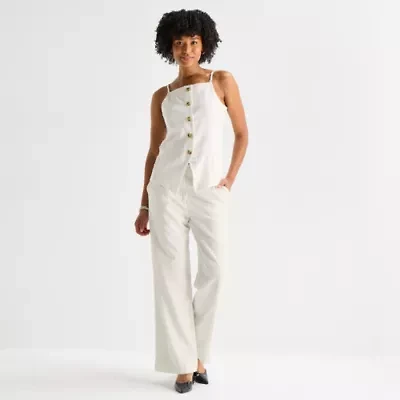 by&by Womens Juniors Straight Trouser