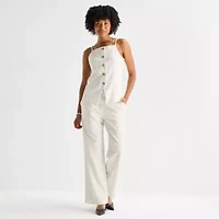 by&by Womens Juniors Straight Trouser